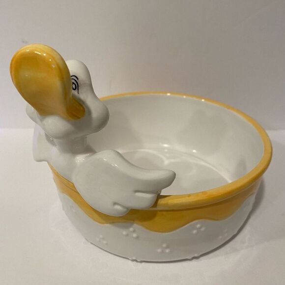 Vintage Bella Casa by Ganz Ceramic Duck Bowl – Collectible Decorative Dish - Picture 2 of 6